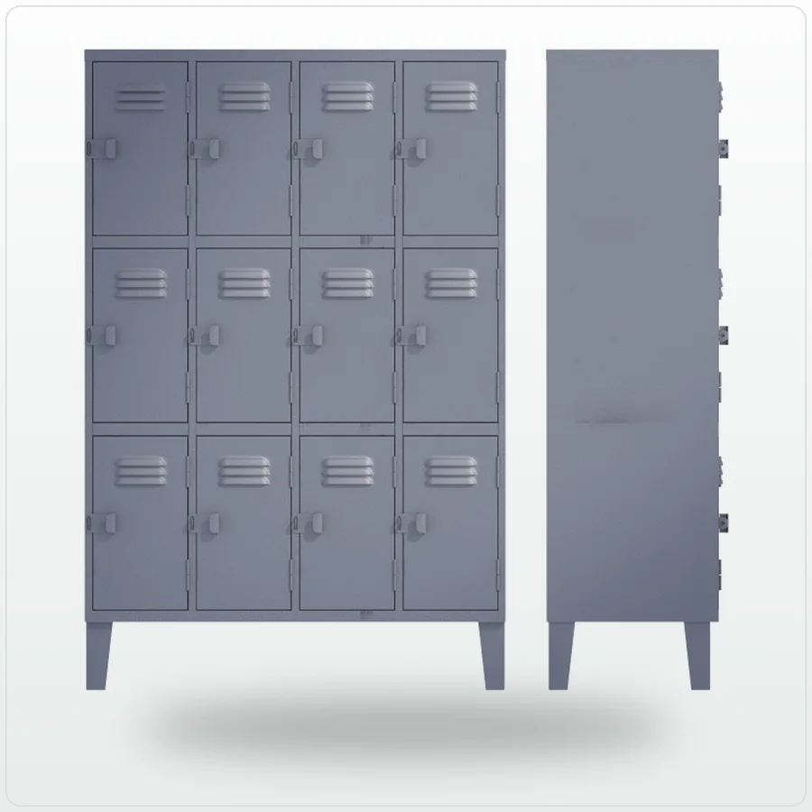 Locker triple de 12 puertas de Comercial ALA