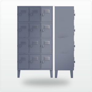 Locker cuádruple de 12 puertas