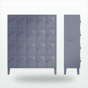 Locker cuádruple de 20 puertas
