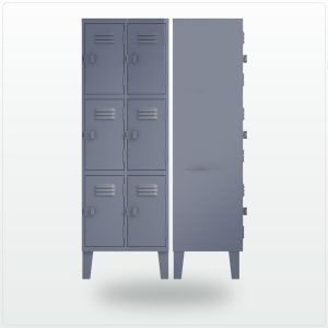 Locker triple de 6 puertas