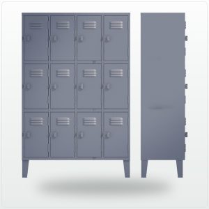 Locker triple de 12 puertas