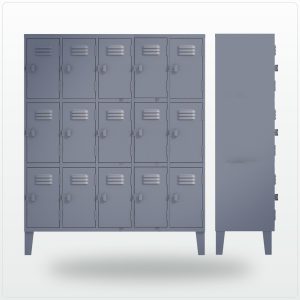 Locker triple de 15 puertas